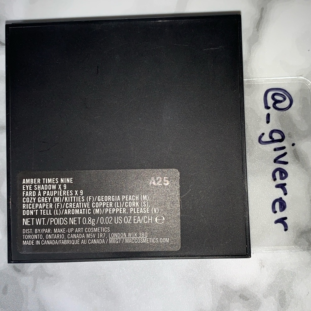 LN AMBER Times Nine Eyeshadow Palette MAC AMBER X 9 PALETTE - Picture 7 of 16
